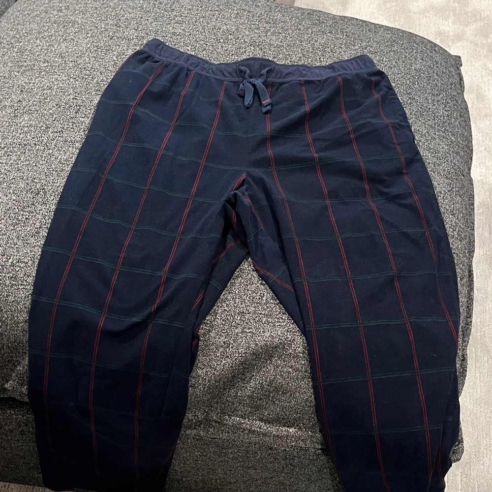Nautica Men's Navy and Red Plaid pajama pants